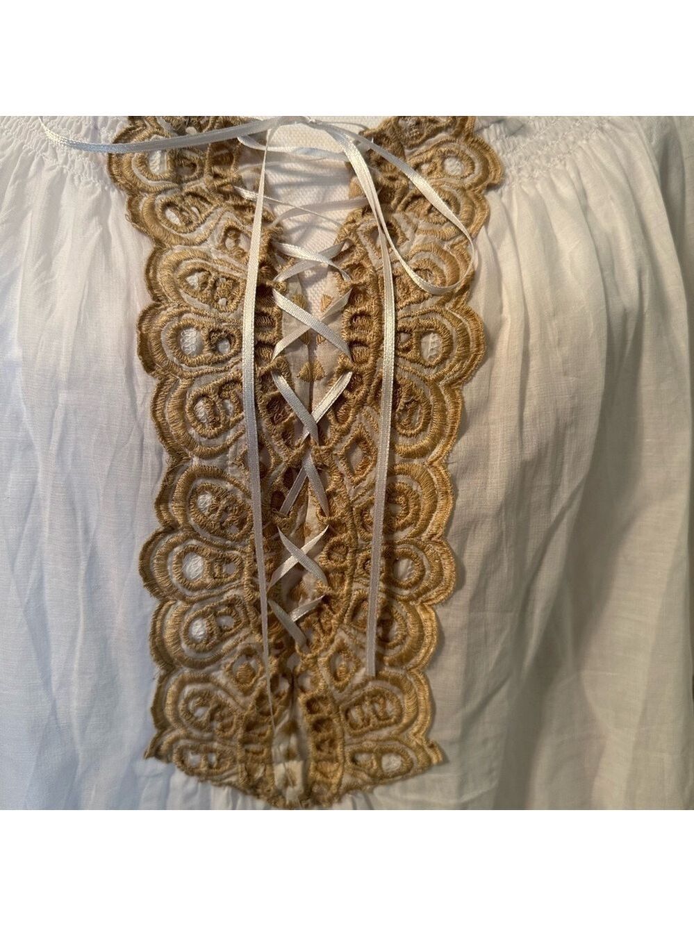 Boston Proper Top with Embroidery Details on bottom and sleeves Size S NWT - Picture 12 of 17